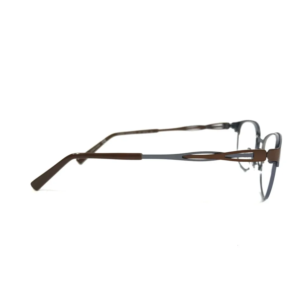 Flexon Eyeglasses Frames CLAUDETTE 210 Brown Teal Blue Cat Eye 52-18-135